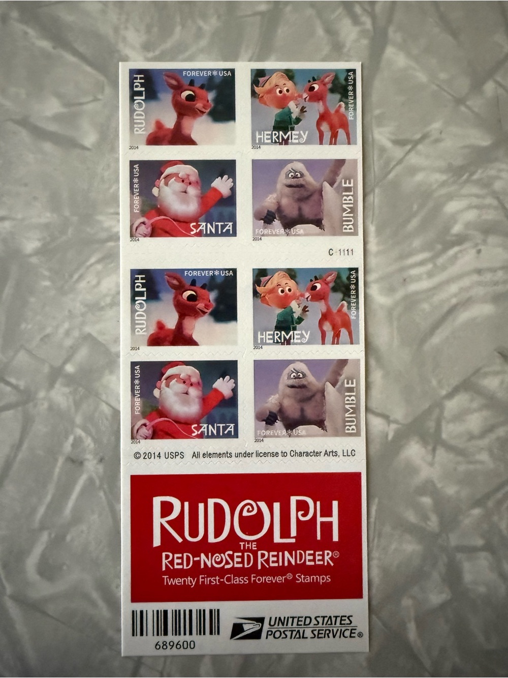 Rudolph The Red-Nosed Reindeer Forever Stamp Sheet - Holiday Characters